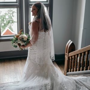 Bridal Veil - Fingertip length